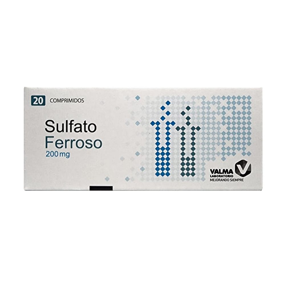 Sulfato Ferroso 200 mg - 20 Comprimidos