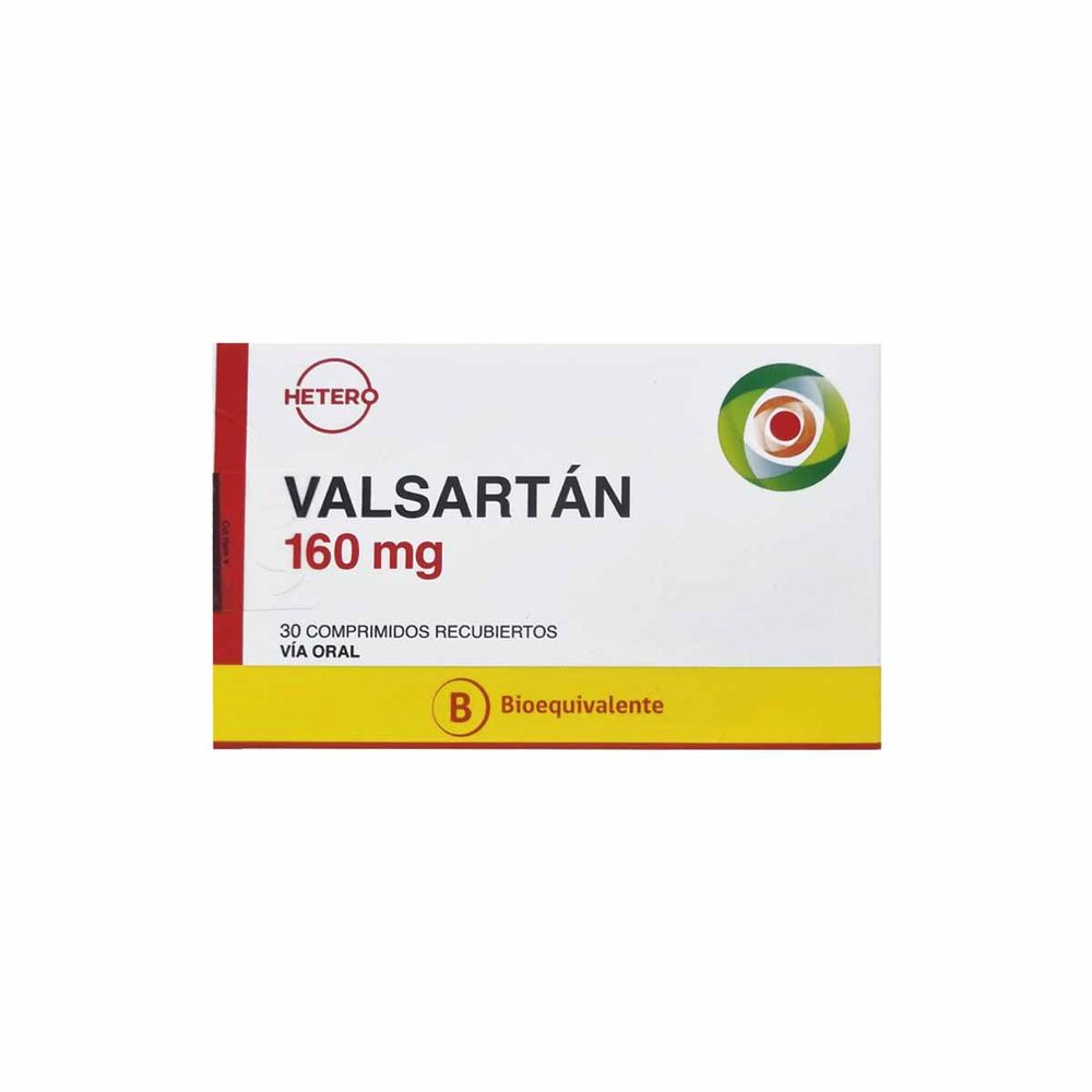 Valsartán 160 mg 30 Comprimidos