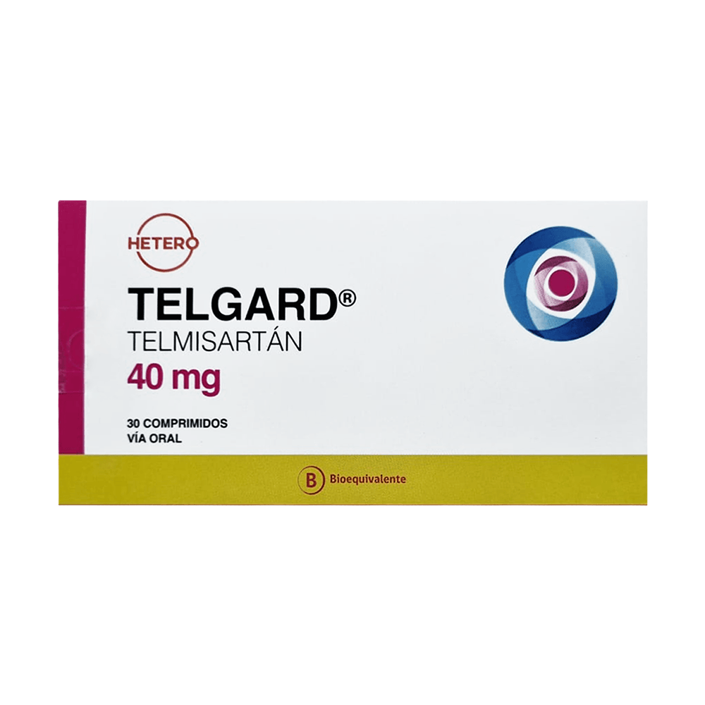 Telgard - Telmisartán 40 mg - 30 Comprimidos