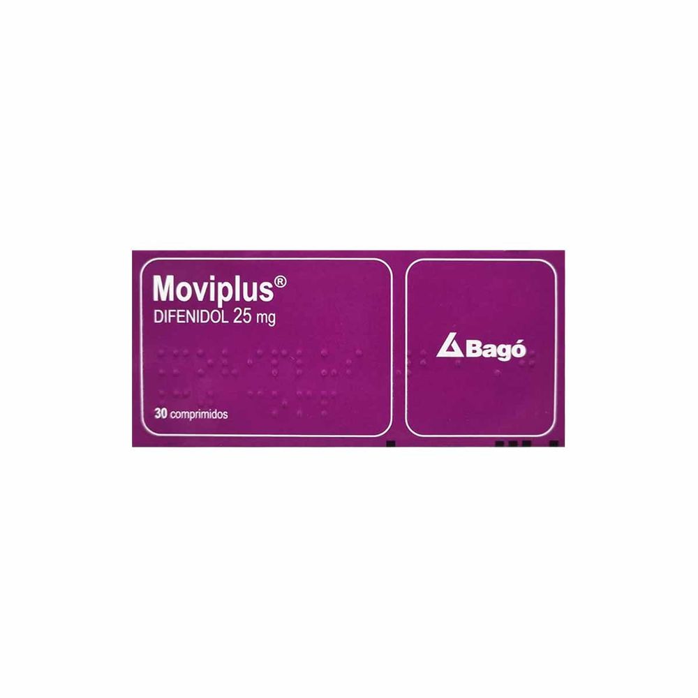Moviplus - Difenidol 25 mg - 30 Comprimidos