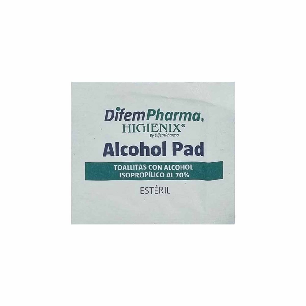Higienix - Toallitas Estériles Con Alcohol Isopropílico Al 70% 1 Sachet