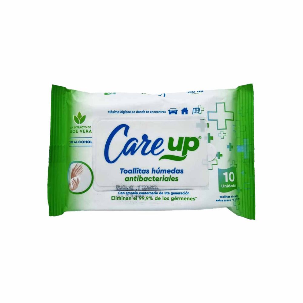 Care Up - Toallitas Húmedas Antisépticas 10 Unidades