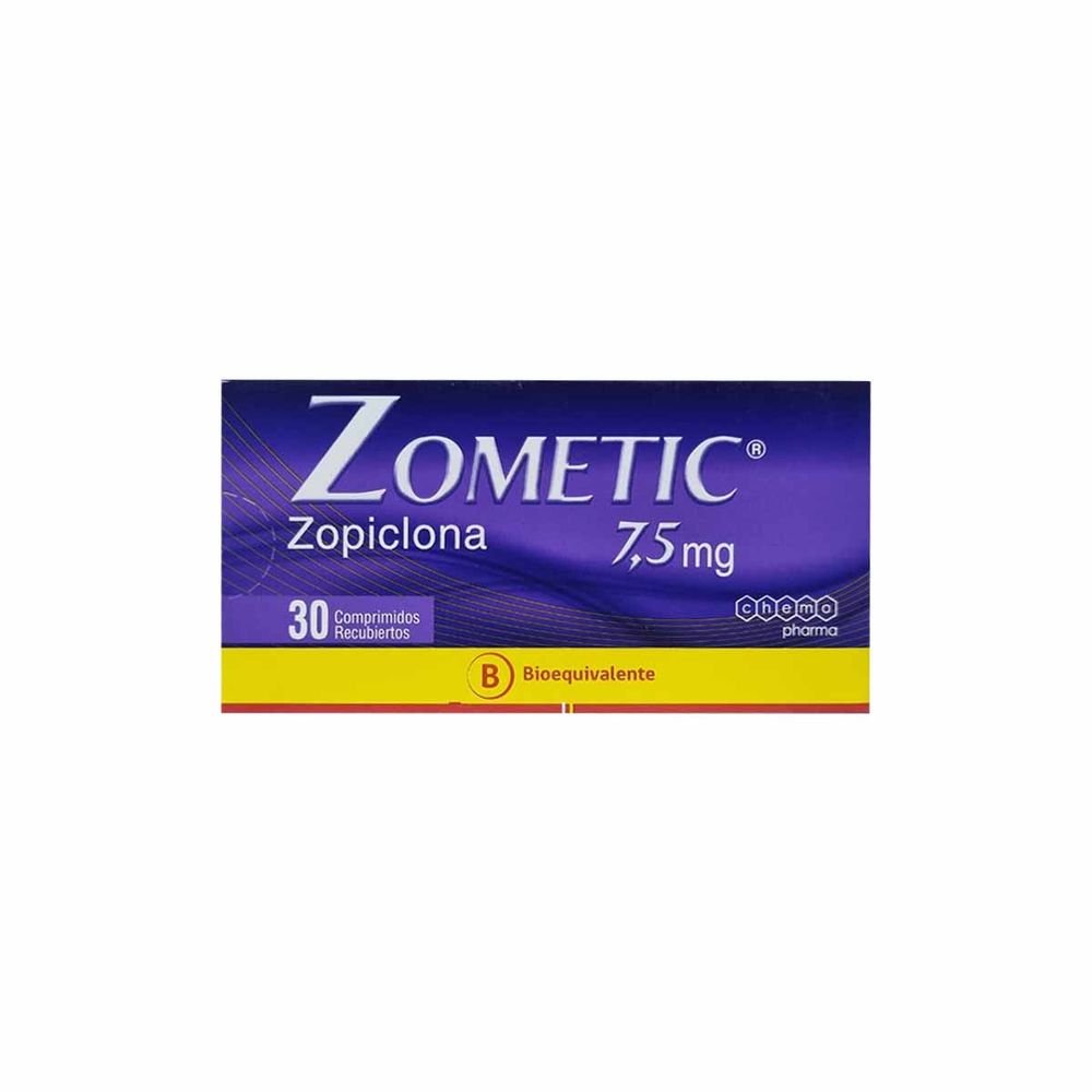 Zometic - Zopiclona 7.5 mg - 30 Comprimidos Recubiertos