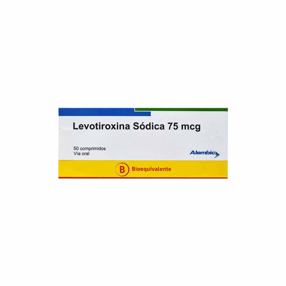 Levotiroxina Sódica 75 mcg 50 Comprimidos