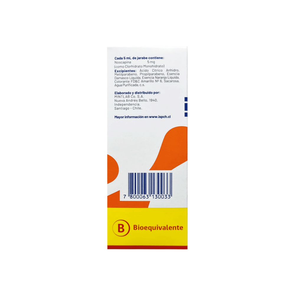 Noscapina 5 mg / 5 ml Jarabe 100 ml