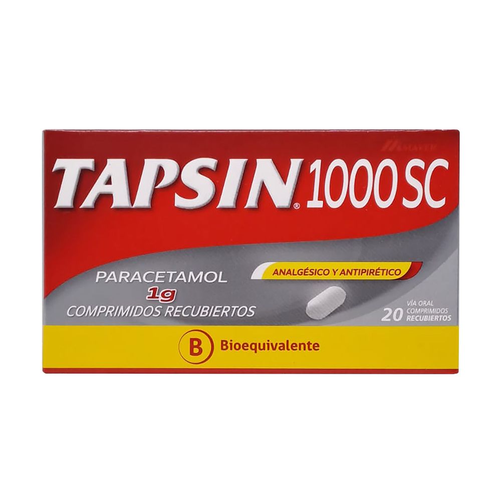 Tapsin - Paracetamol 1gr - 20 Comprimidos