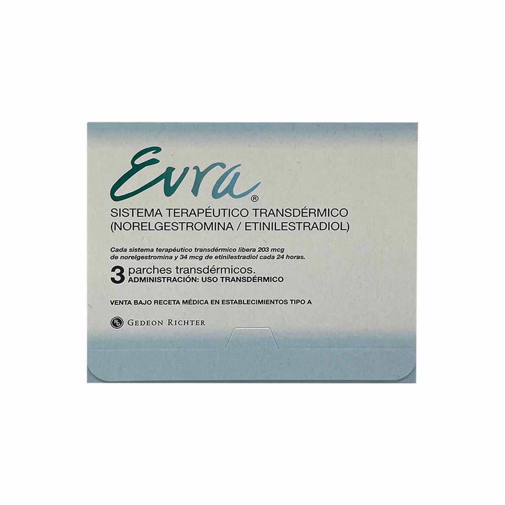 Evra - Norel 6 mg / Etiniles 600 mcg 3 parches transdérmicos