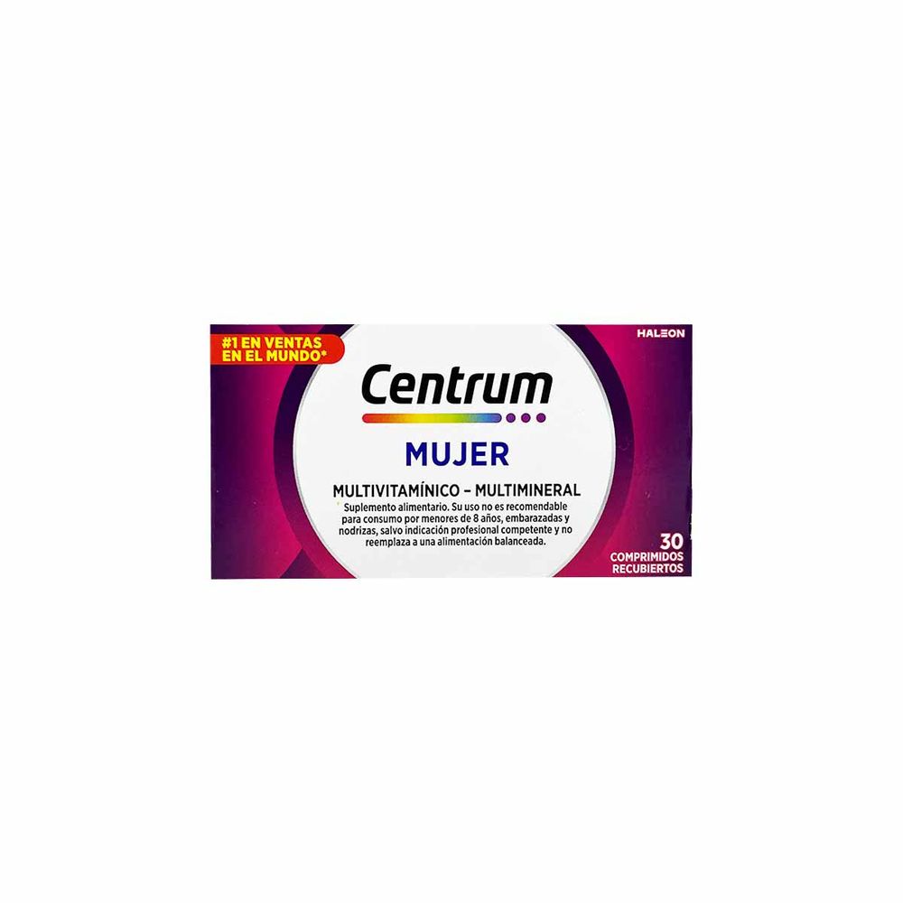 Centrum Mujer - Multivitamínico + Multimineral Suplemento 30 comp