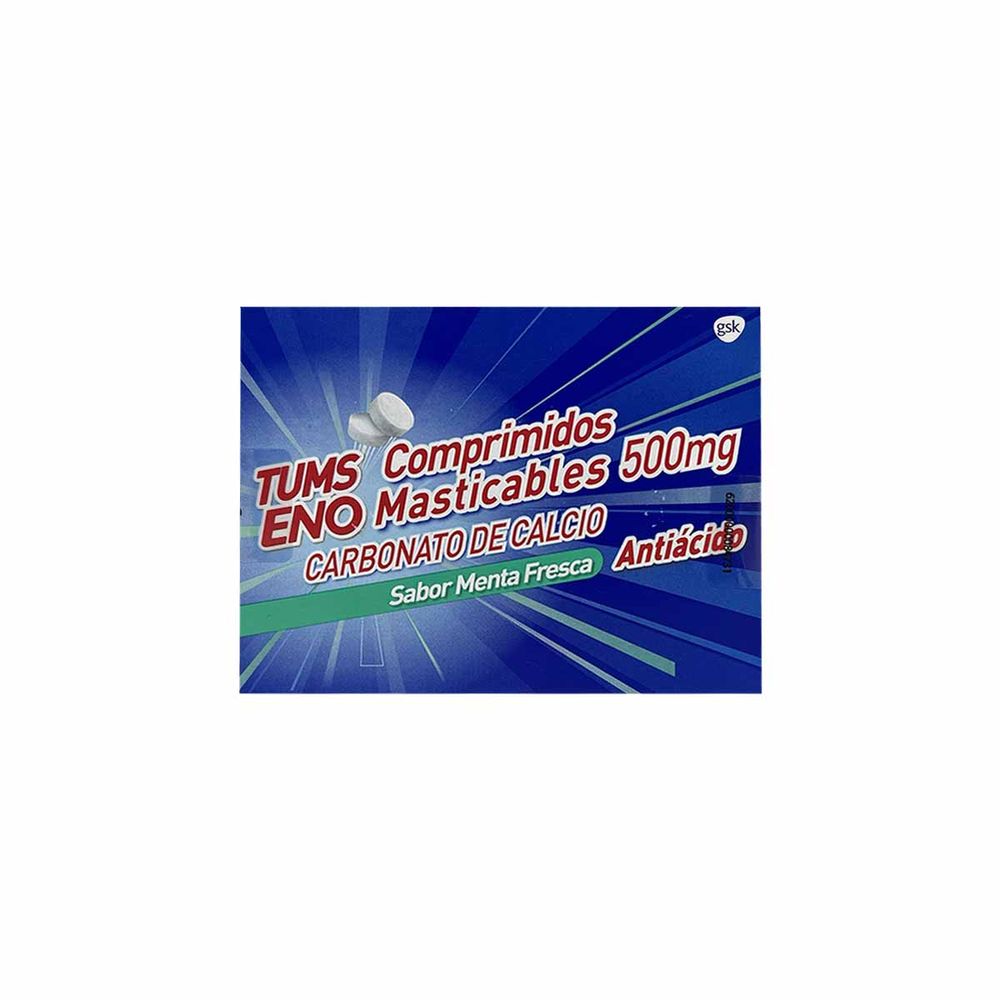 Tums - Carbonato De Calcio 500 mg - Menta Fresca 4 Comp