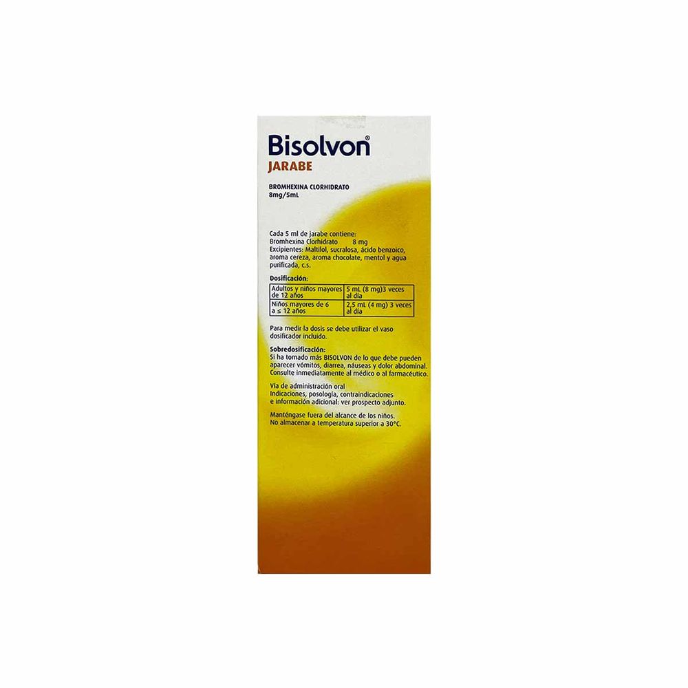 Bisolvon Adultos - Bromhex. Clorhidr. 8mg / 5ml Jarabe 125ml