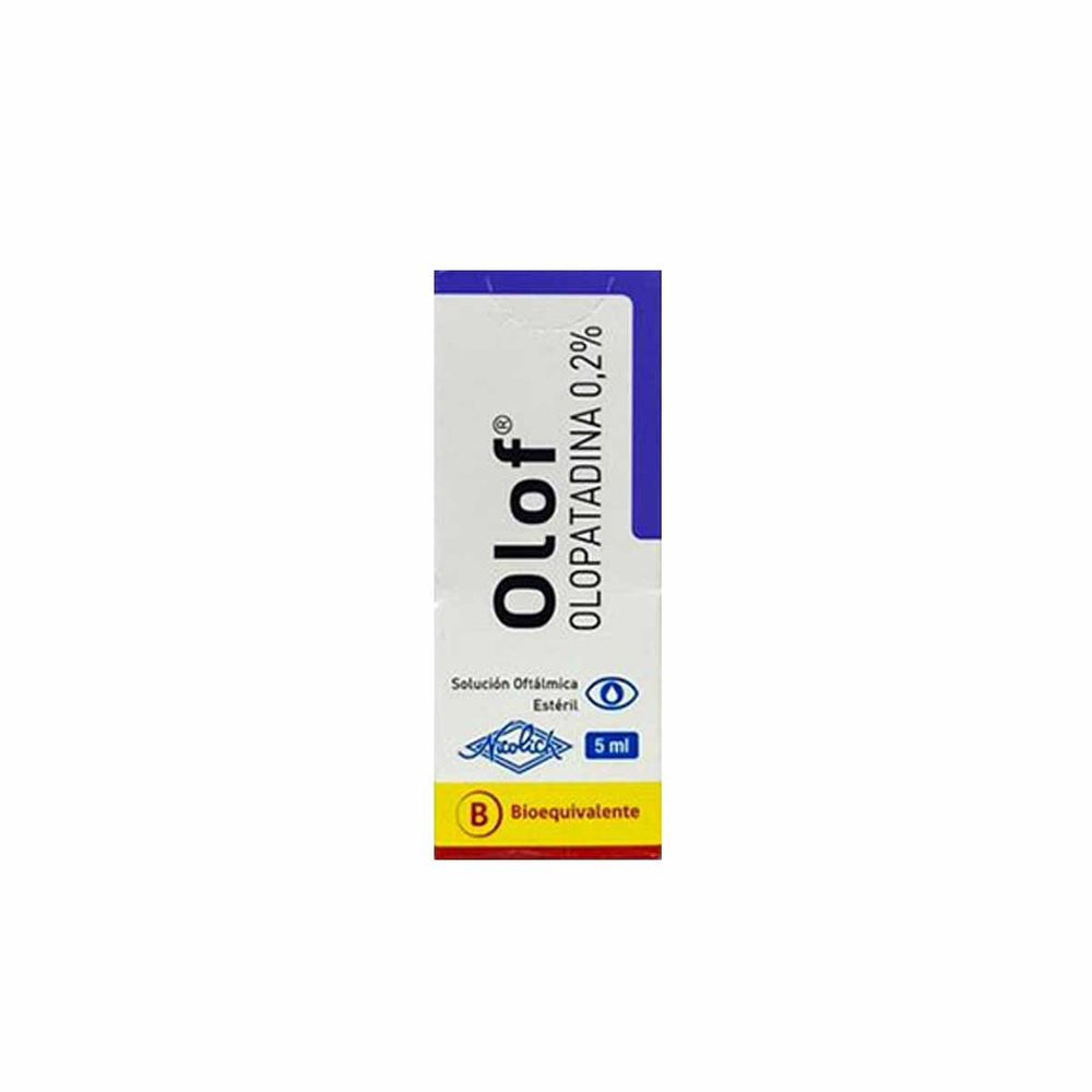 Olof - Olopatadina Clorhidrato 0.2% Solución Oftálmica 5 ml Frasco Gotario