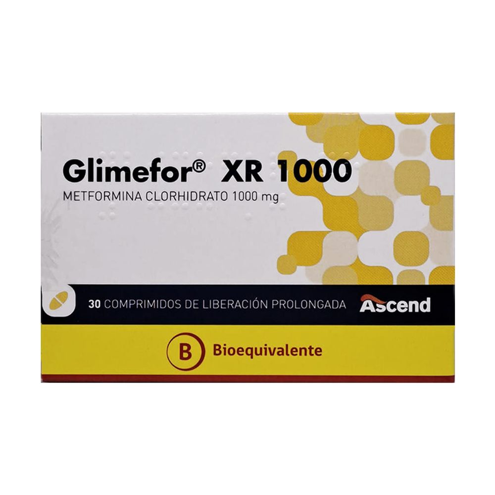 Glimefor XR 1000 - Metformina 30 Comprimidos REC LP
