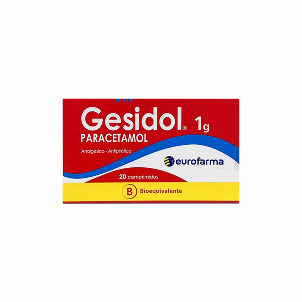 Gesidol - Paracetamol 1gr - 20 Comprimidos