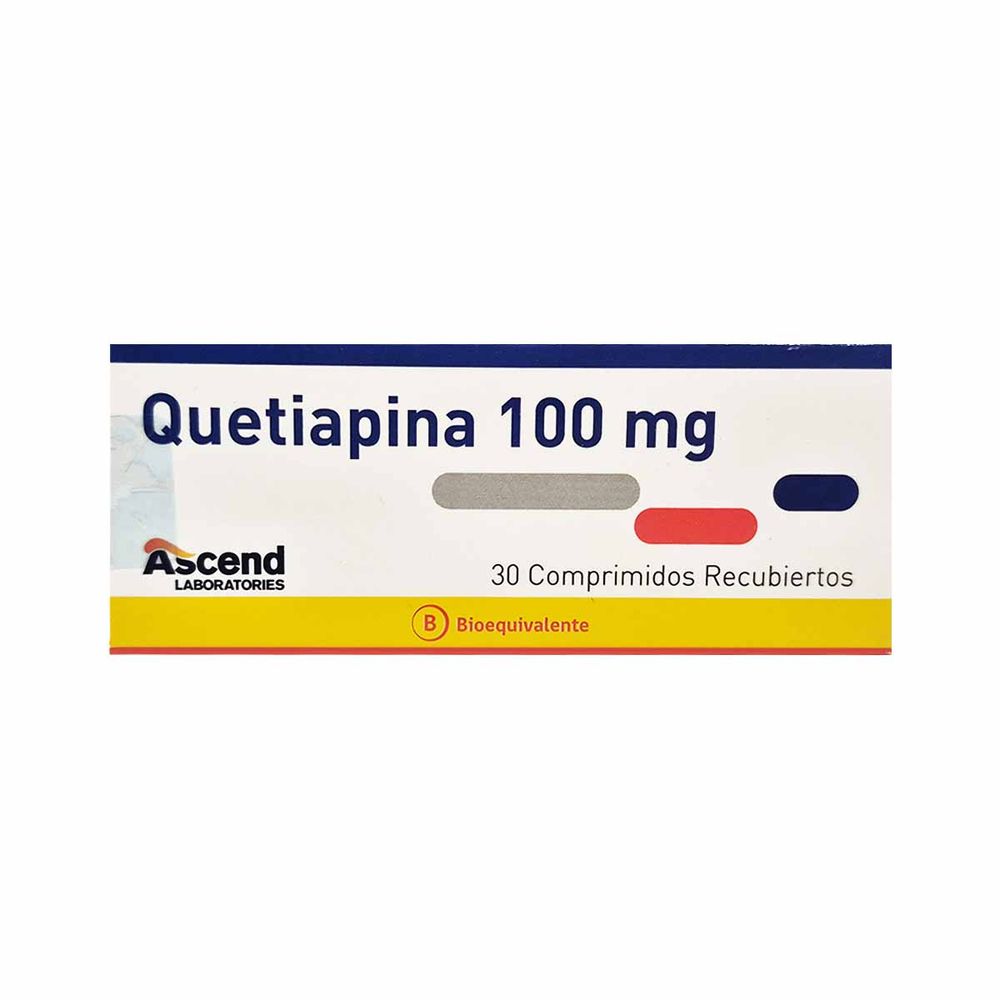 Quetiapina 100 mg - 30 Comprimidos Recubiertos