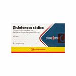 Diclofenaco sódigo 100 mg 8 comprimidos recubiertos de liberación prolongada